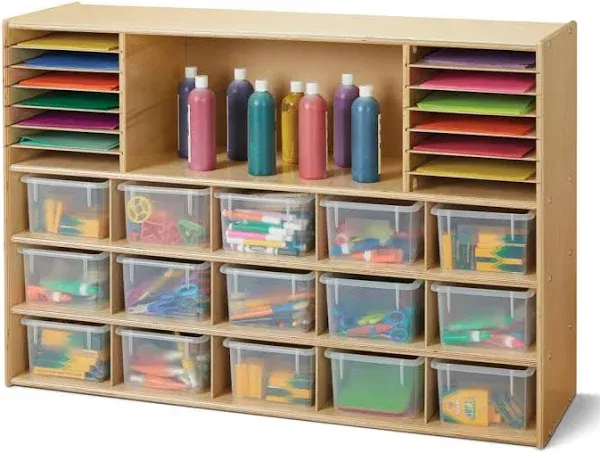 Jonti-Craft Young Time 15-Section Cubby Storage Unit