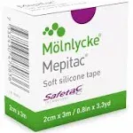 Mepitac 298300 Soft Silicone Tape, 2 cm x 3 /0.8 in 3.3 yd