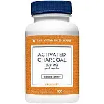 The Vitamin Shoppe Activated Charcoal 520 mg for Digestive Health & Natural Detoxification (100 Capsules)