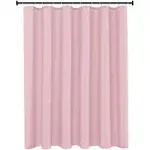 Biscaynebay Hotel Quality Fabric Shower Curtain Liners 72 Inch by 72 Inch, Pink Water Resistant Bathroom Curtains, Rust Resistant Grommets & Weighted Bottom Machine Washable