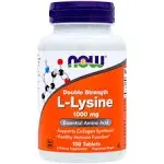 Now Foods, L-lisina, 1000 mg, 100 comprimidos