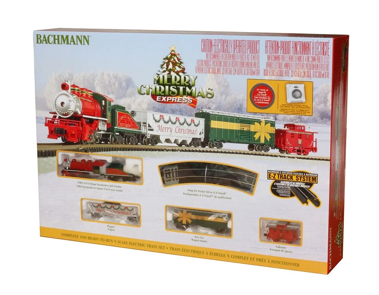 Bachmann #24027 Merry Christmas Express  Ready to Run N Scale Train Set