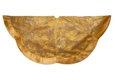 Kurt Adler 60-Inch Gold Velvet Glitter Tree Skirt