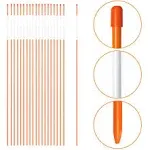 Anley 20 Pack 48 inch Reflective Driveway Markers, Snow Stakes Safety Markers Orange 0.25 inch Dia.