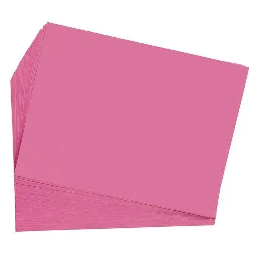 Colorations® Hot Pink 9" x 12" Heavyweight Construction Paper Pack - 50 Sheets