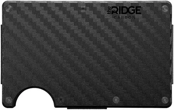 The Ridge RFID Blocking Wallet with Cash Strap - Carbon Fibre