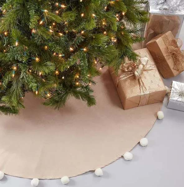 Saro Lifestyle Pom Pom Tree Skirt