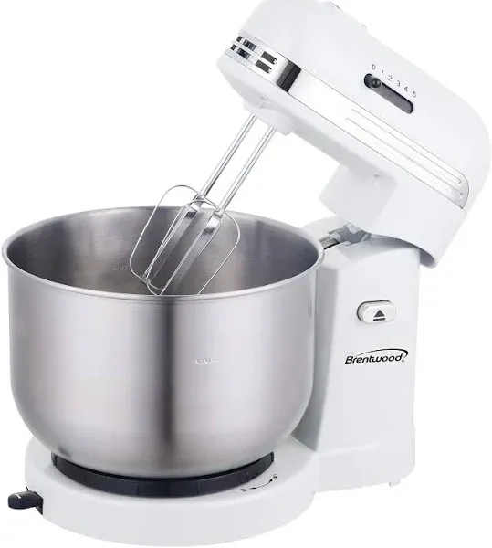 Brentwood SM1162BL: 5-Speed Stand Mixer w/ 3-Quart Stainless Steel Mixing Bowl