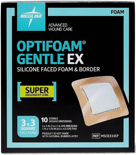 Medline Optifoam Gentle EX Bordered Foam Dressing