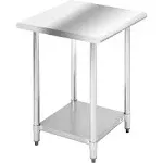 FDW Kitchen Work Table Scratch Resistent and Antirust Metal Stainless Steel Work Table with Adjustable Table Foot Scratch Resistent