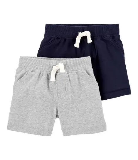 Carter&#039;s Lot of 2 Toddler Boys Shorts  Gray/Navy Size 9 mos