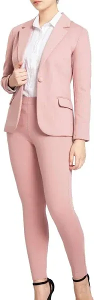 Marycrafts Women's Business Blazer Pant Suit Set