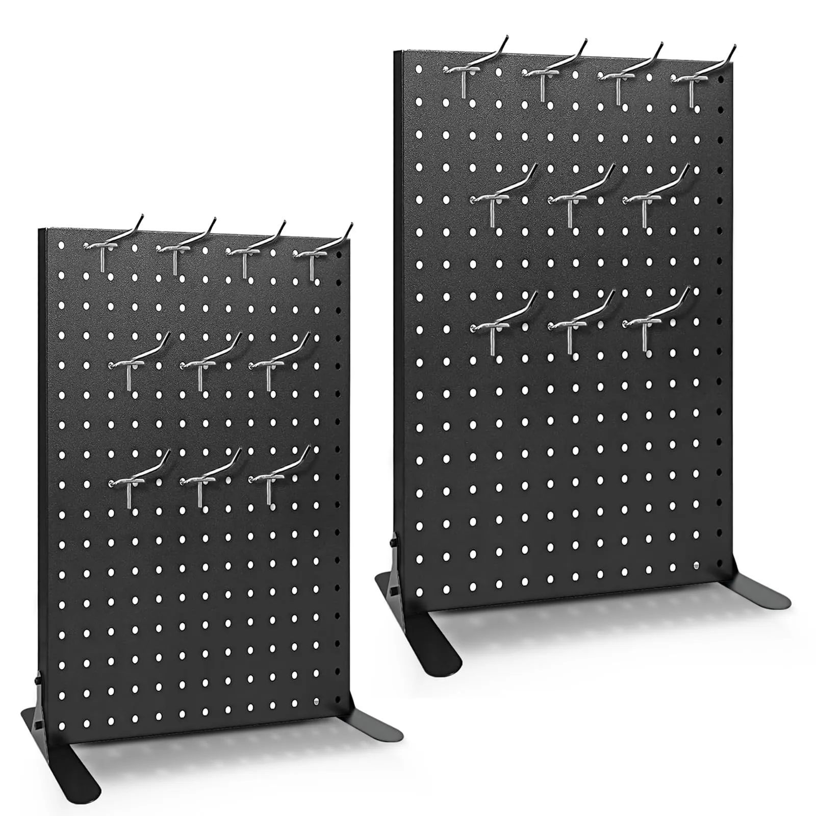 2PCS Pegboard Display Stand for Craft Shows, Metal Jewelry and Key Ring Retai...