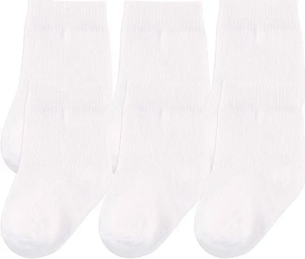 Touched by Nature Organic Cotton Socks 6-Pack White 0-6 Months