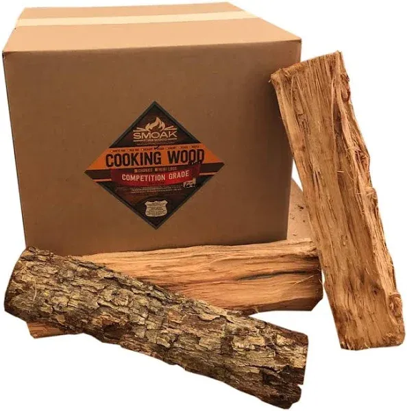 Smoak Firewoods 16inch Length Premium Cooking Wood & Firewood Logs Used for Grills, Smokers, Pizza ovens, stoves, firepits or fireplaces USDA