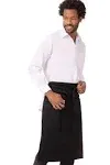 Chef Works - REVF24BLK0 - Black Reversible Three Pocket Apron