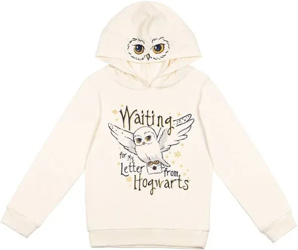 Hedwig Hoodie for Girls - Stylish Hogwarts Long Sleeve Pullover Size 10-12