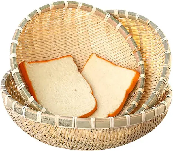 August Grove 3 Pack Bamboo Basket Tray