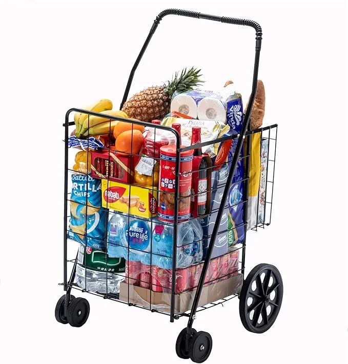 YITAHOME Jumbo Folding Shopping Cart