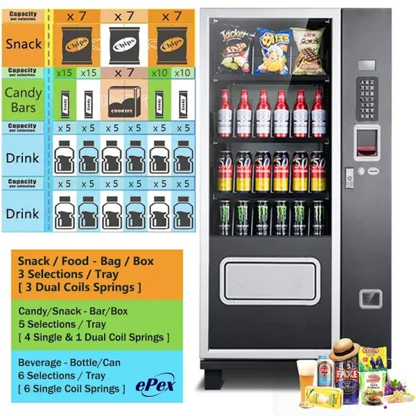 EPEX Snack Beverage Combo Vending Machine