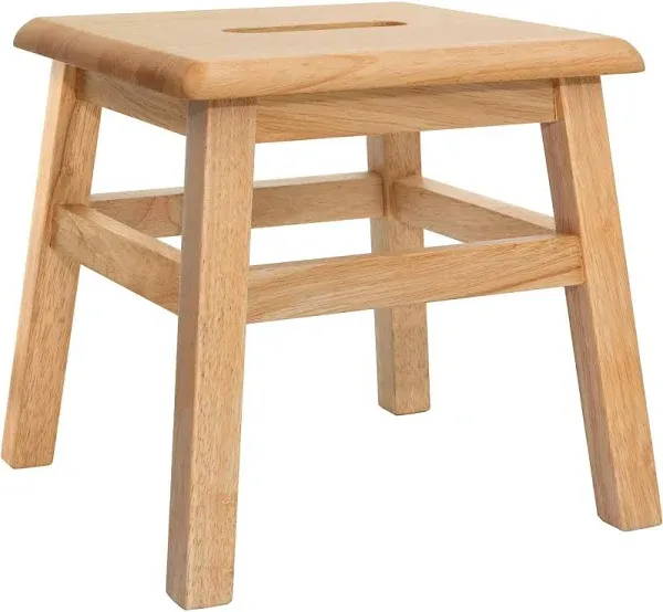 eHemco Solid Hardwood Step Stool/Footstoo<wbr/>l, 12.25 Inches (Collectible)