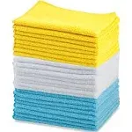 Amazon Basics Microfiber Cleaning Cloths, Reusable and Washable, Pack of 24