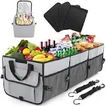 Multi-Compartm<wbr/>ent Auto Trunk Organizer with Cooler Bag - Easy to Install &amp; Clean