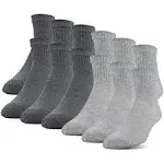 Gildan Men's Half Cushion Ankle Socks, 12-Pack, Size: Shoe Size: 6-12, Gray