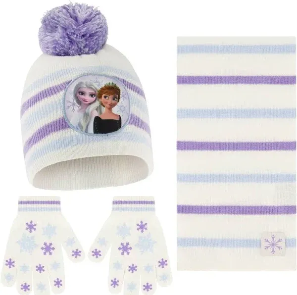 Disney Toddler Winter Hat, Kids Gloves or Toddlers Mittens, Matching Scarf, Frozen Elsa and Anna Baby Beanie for Girl Ages 2-4