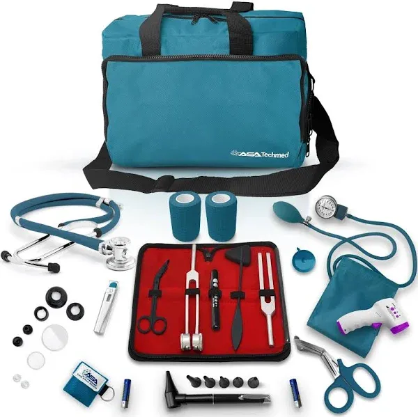 ASA TECHMED Nurse Starter Kit Stethoscope, Blood Pressure Monitor, Tuning Forks, and More