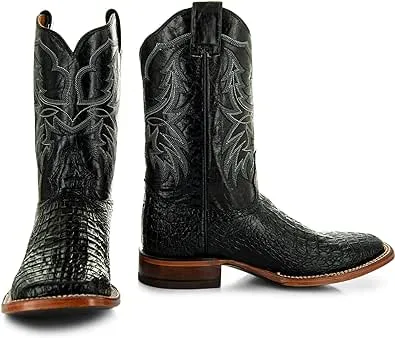 Soto Boots Men's Caiman Belly Print Cowboy Boots H4001