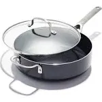 OXO Agility Ceramic Coated Aluminum Saute Pan 5 qt Black