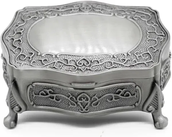 Aveson Rectangle Vintage Metal Jewelry Box