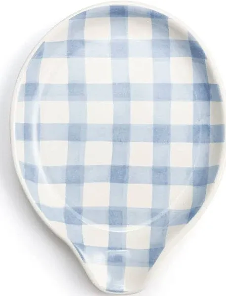 DEMDACO Blue Plaid Spoon Rest