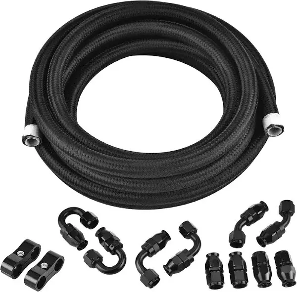 EVIL ENERGY 4/6/8/10AN PTFE Fuel Line Fitting Kit E85 Nylon Braided Hose