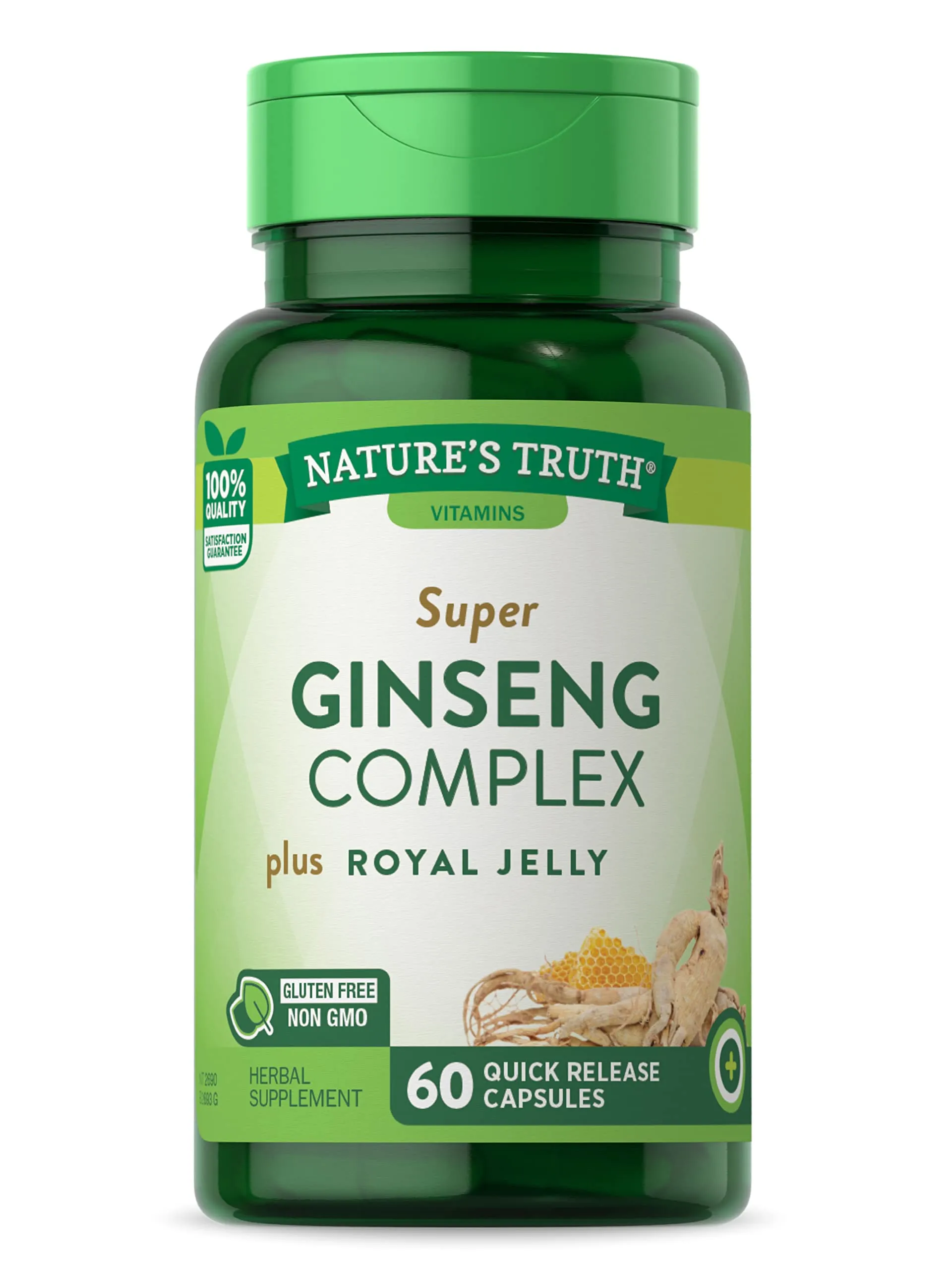 Nature's Truth Super Ginseng Complex | 60 Capsules | with Royal Jelly | from Ginseng Extract | Non-GMO & Gluten Free Supplement