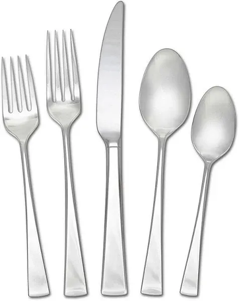 Lucia Flatware Service for 4, 20 Piece Set, 18/10 Stainless Steel Silverware Set