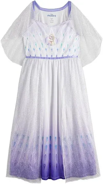 Disney Princess Frozen II Elsa Fantasy Wedding Nightgown Gown Costume New Girl