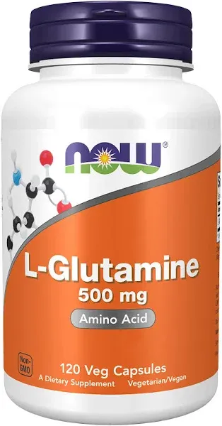 Now Foods, L-Glutamine, 500 mg, 120 Veg Capsules