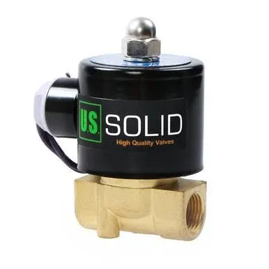 U.S. Solid Electric Solenoid Valve 3/8 inch Brass 12V DC Viton Gasket NEW