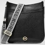 Michael Michael Kors Luisa Large Leather Messenger Bag Black