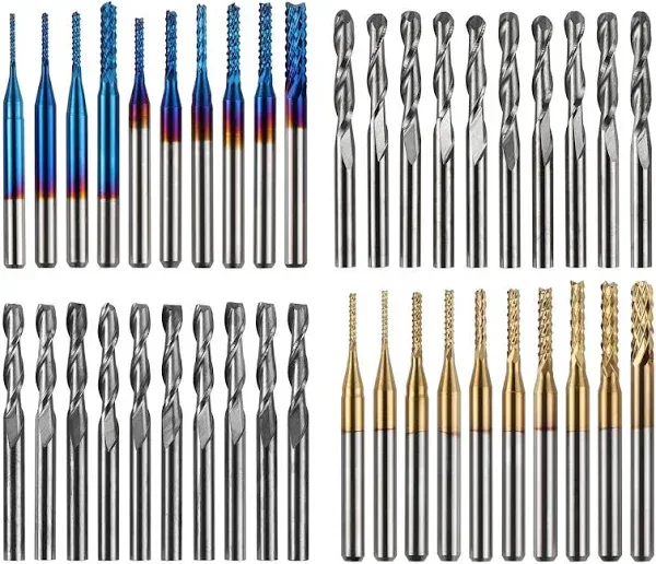 Genmitsu 40pcs End Mills CNC Router Bits