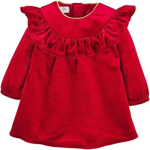 Mud Pie Baby Red Velvet Girls Dress