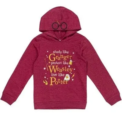 Harry Potter Big Girls French Terry Pullover Hoodie Little Kid to Big Kid