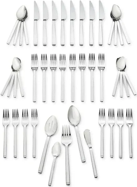 Zwilling Squared 45-Piece 18/10 Stainless Steel Flatware Set