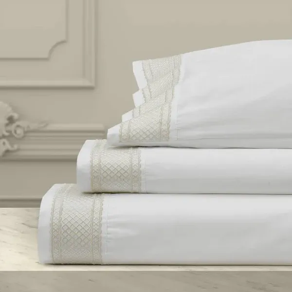 J. Queen New York Monarch Embroidered Sheet Set