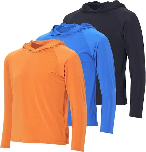 Youth Rashguard Hoodie with UPF Sun Protection (3 Pack)