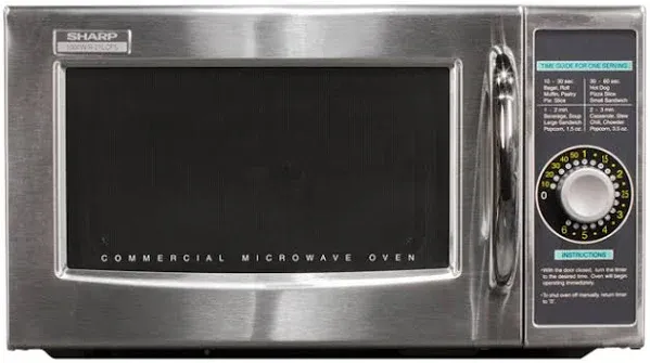 Sharp R-21LCFS Medium Duty Microwave (Dial Timer ,  1000-Watts ,  120-...