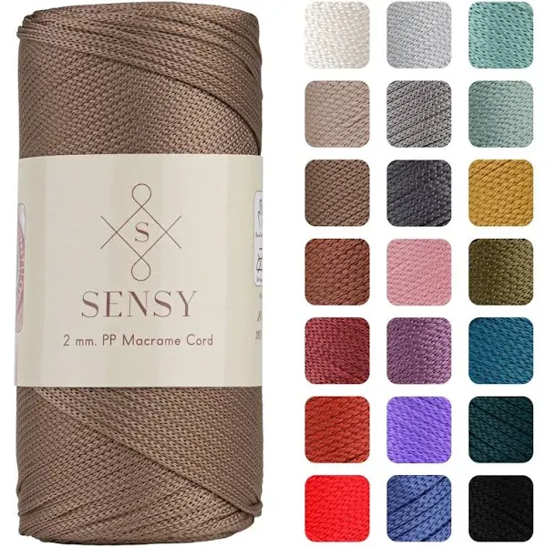 Sensy Premium 2mm - 251 yards 100% Polyester Macrame Cord