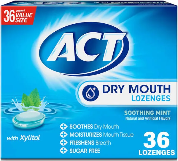 ACT Dry Mouth Soothing Mint Lozenges (3.7 oz)